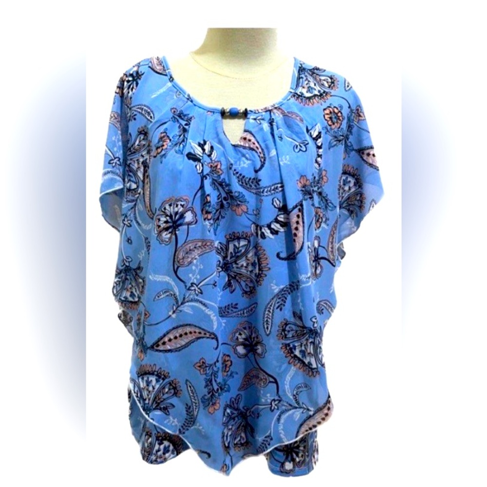 Notations M flowing floral top